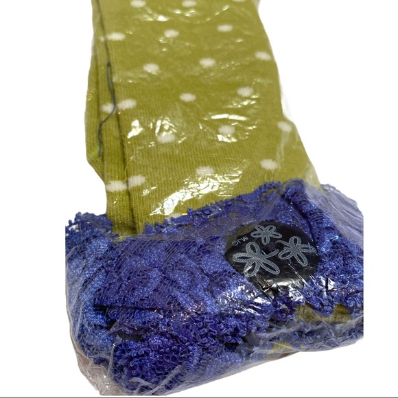 Matilda Jane Genny Green Dot Socks M NWT - Picture 3 of 3